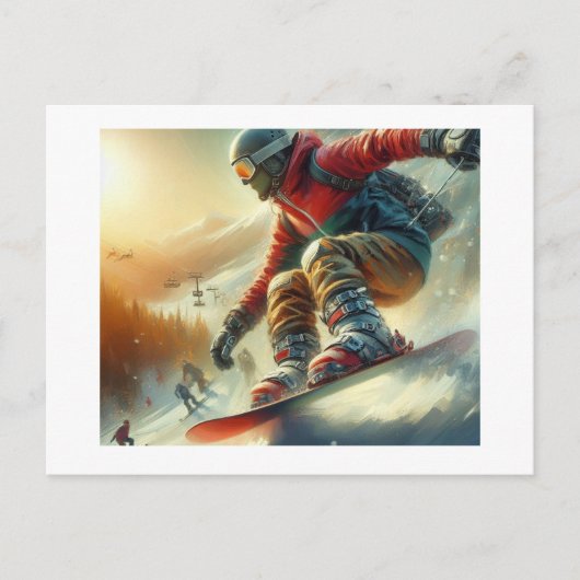 Snowboarder, Postkarte (Vorderseite)