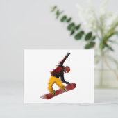 Snowboarder Postkarte (Stehend Vorderseite)