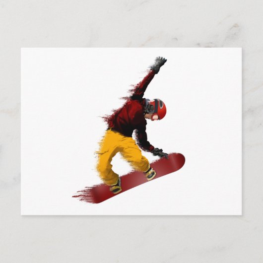Snowboarder Postkarte (Vorderseite)