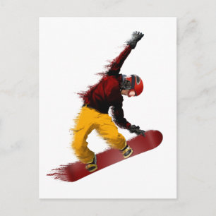 Snowboarder Postkarte