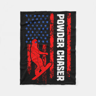 Snowboarder Powder Chaser Funny Snowboarder Kind Fleecedecke