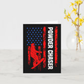 Snowboarder Powder Chaser Funny Snowboarder Kind Karte (Gelbe Blume)