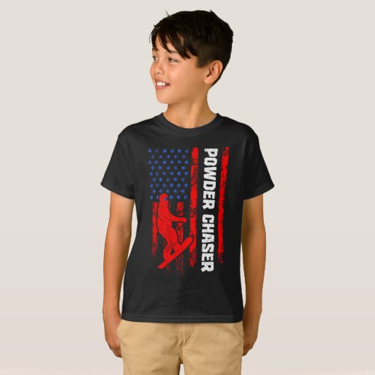 Snowboarder Powder Chaser Funny Snowboarder Kind T-Shirt (Vorne ganz)