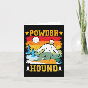 Snowboarder Powder Hound Funny Snowboarder Kinder Karte