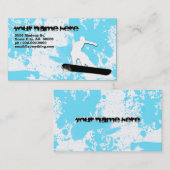 Snowboarder : Powder: Visitenkarte (Vorne/Hinten)