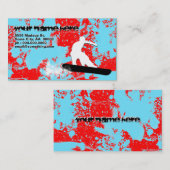Snowboarder : Powder: Visitenkarte (Vorne/Hinten)