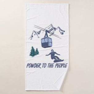 Snowboarder Power zum People Ski Resort Badehandtuch