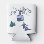 Snowboarder Power zum People Ski Resort Dosenkühler (Rückseite)