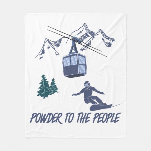 Snowboarder Power zum People Ski Resort Fleecedecke (Vorderseite)
