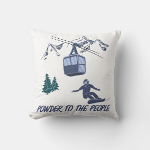 Snowboarder Power zum People Ski Resort Kissen