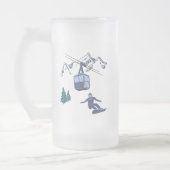 Snowboarder Power zum People Ski Resort Mattglas Bierglas (Links)