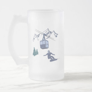 Snowboarder Power zum People Ski Resort Mattglas Bierglas