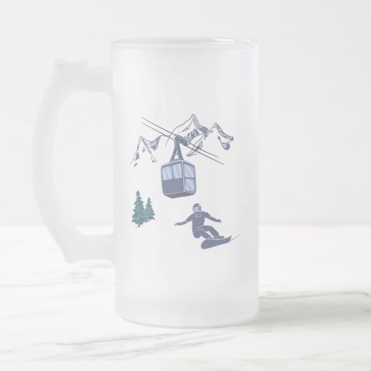 Snowboarder Power zum People Ski Resort Mattglas Bierglas (Links)