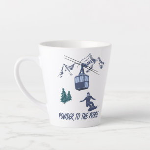 Snowboarder Power zum People Ski Resort Milchtasse