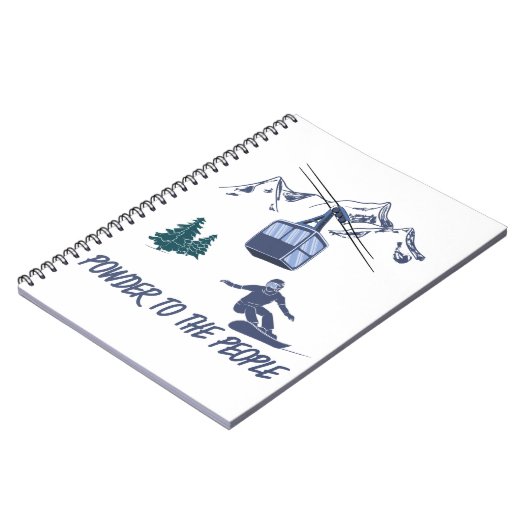 Snowboarder Power zum People Ski Resort Notizblock (Linke Seite)