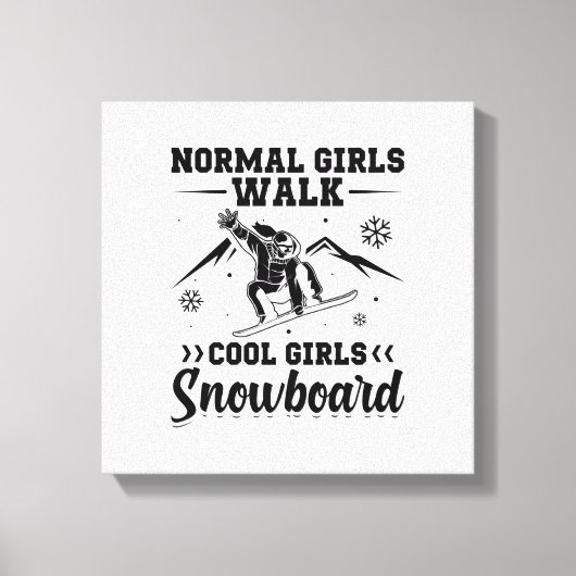 Snowboarder-Redewendungen | Wintergeschenke mit Sn Leinwanddruck (Vorderseite)