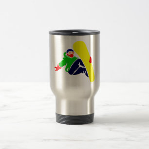 Snowboarder-Reise-Tasse Reisebecher