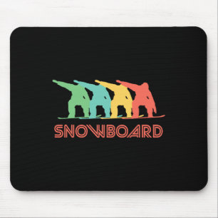 Snowboarder Retro Pop Ristorante La Lanchetta Mousepad