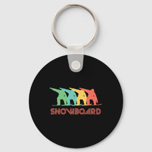Snowboarder Retro Pop Ristorante La Lanchetta Schlüsselanhänger