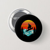 Snowboarder Retro Snowboard Extreme S Button (Vorne & Hinten)