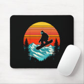 Snowboarder Retro Snowboard Extreme S Mousepad (Mit Mouse)