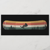 Snowboarder Retro-Wintersport-Geschenk Einladung (Vorderseite)