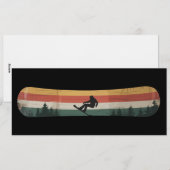 Snowboarder Retro-Wintersport-Geschenk Einladung (Vorne/Hinten)