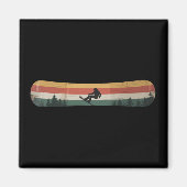Snowboarder Retro-Wintersport-Geschenk Magnet (Vorne)