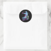 Snowboarder Runder Aufkleber (Tasche)
