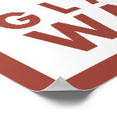 Snowboarder Scene - Glacier Peak, Washington Poster (Ecke)