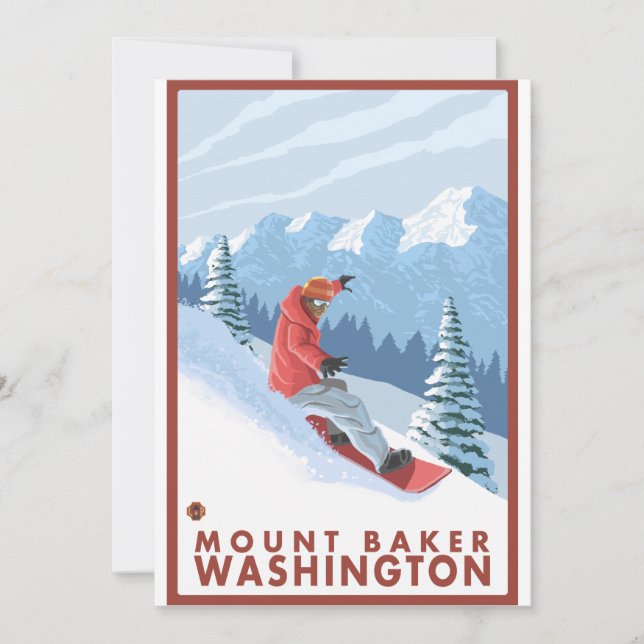 Snowboarder Scene - Mount Baker, Washington (Vorderseite)
