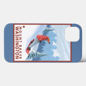 Snowboarder Scene - Mount Baker, Washington Case-Mate iPhone Hülle (Rückseite (Horizontal))