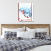 Snowboarder Scene - Mount Baker, Washington Leinwanddruck (Insitu (Schlafzimmer))