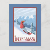 Snowboarder Scene - Mount Baker, Washington Postkarte (Vorderseite)