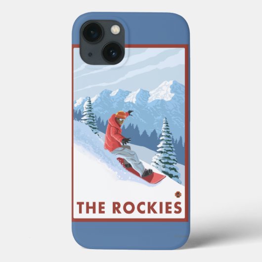 Snowboarder Scene - The Rockies Case-Mate iPhone Hülle (Rückseite)