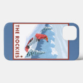 Snowboarder Scene - The Rockies Case-Mate iPhone Hülle (Rückseite (Horizontal))