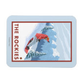 Snowboarder Scene - The Rockies Magnet (Horizontal)