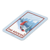 Snowboarder Scene - The Rockies Magnet (Linke Seite)