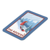 Snowboarder Scene - The Rockies Magnet (Linke Seite)