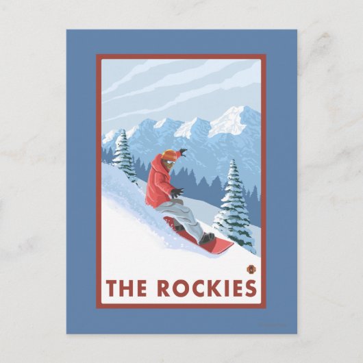 Snowboarder Scene - The Rockies Postkarte (Vorderseite)