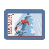 Snowboarder Scene - Timberline Lodge, Oregon Magnet (Horizontal)
