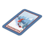 Snowboarder Scene - Washington Magnet (Linke Seite)