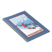 Snowboarder Scene - Washington Notizblock (Rechte Seite)