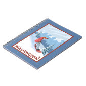 Snowboarder Scene - Washington Notizblock (Linke Seite)