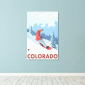 Snowboarder SceneColorado Leinwanddruck (Insitu (Holzboden))