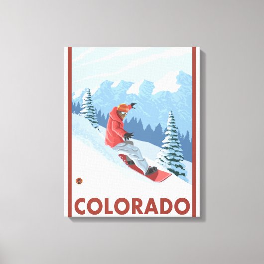 Snowboarder SceneColorado Leinwanddruck (Vorderseite)