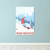 Snowboarder SceneNew Mexico Leinwanddruck (Insitu (Holzboden))