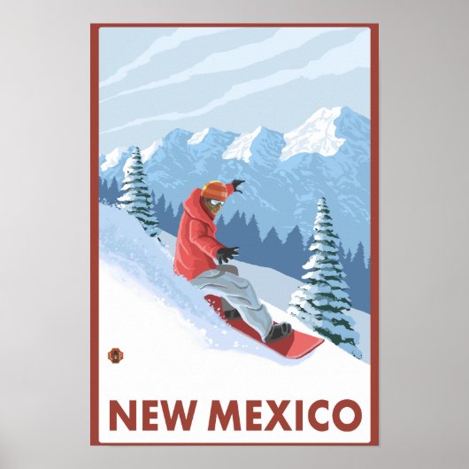 Snowboarder SceneNew Mexico Poster (Vorne)