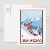 Snowboarder SceneNew Mexico Postkarte (Vorne/Hinten)