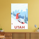 Snowboarder SceneUtah Leinwanddruck (Insitu (Wohnzimmer))